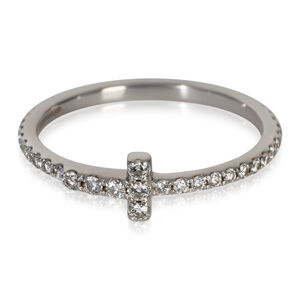 Tiffany & Co. White Gold Diamond Tiffany T Wire Ring
